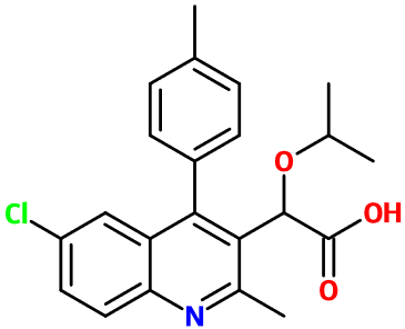 (image for) MC080076 [6-Chloro-2-methyl-4-(4-methylphenyl)-3-quinolinyl](isopropoxy)acetic acid